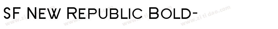 SF New Republic Bold字体转换